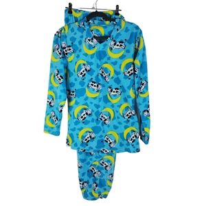 Seven Apparel Group V-neck fleece cow pajamas S
